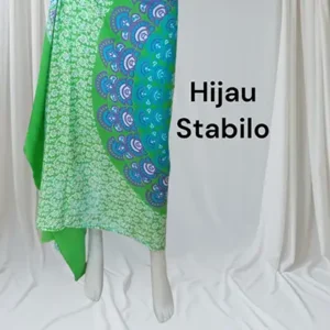 Kain Pantai Motif Kipas warna hijau stabilo khas bali