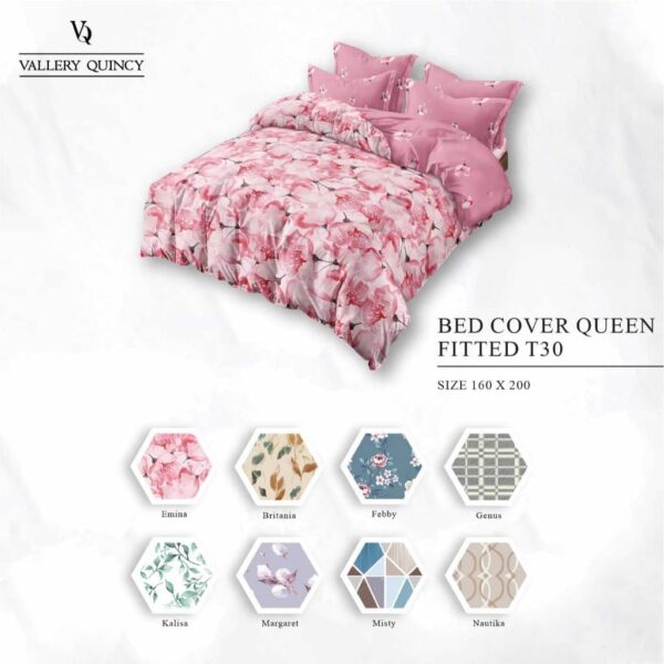 Vallery Quincy - Bed Cover Set Queen 160x200 Tinggi 30 Fitted