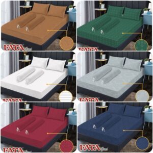 Sprei FATA Minimalis Ukuran Queen 160x200 Polos Embos