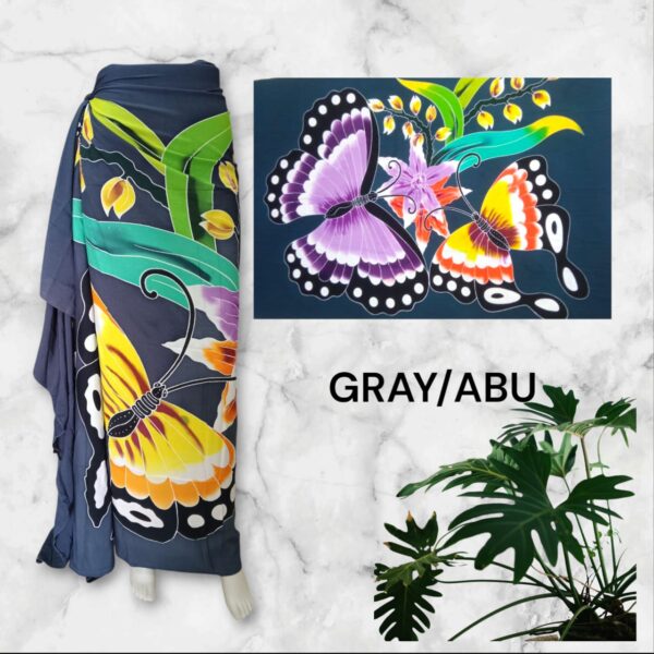 Kain Pantai Lukis Uk 200x120 Motif Kupu-Kupu - Gambar 2