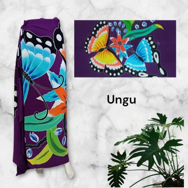 Kain Pantai Lukis Uk 200x120 Motif Kupu-Kupu - Gambar 3