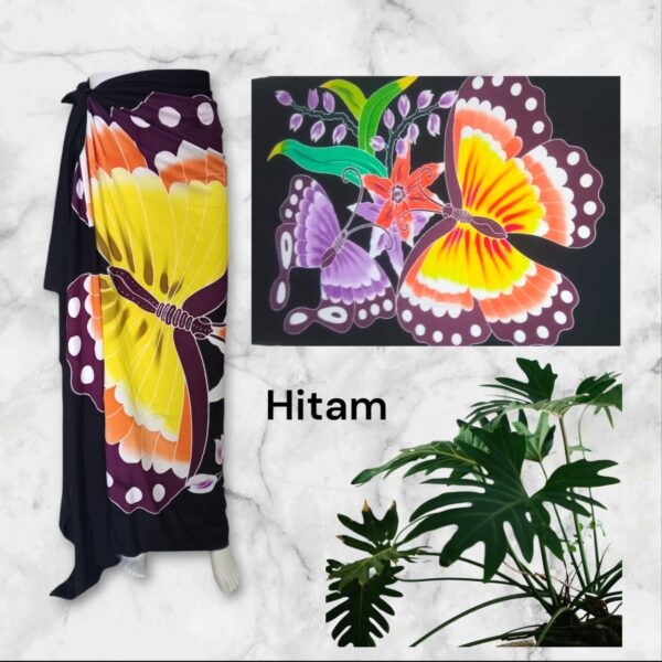Kain Pantai Lukis Uk 200x120 Motif Kupu-Kupu - Gambar 4