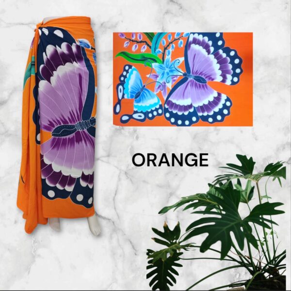 Kain Pantai Lukis Uk 200x120 Motif Kupu-Kupu - Gambar 5
