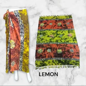 kain pantai baliku ukuran 180x120 warna lemon ini memiliki perpaduan warna cerah yang segar dan menarik